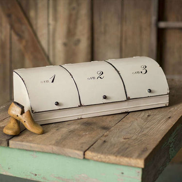 Three Door Divided Storage Bin - Food Storage Containers